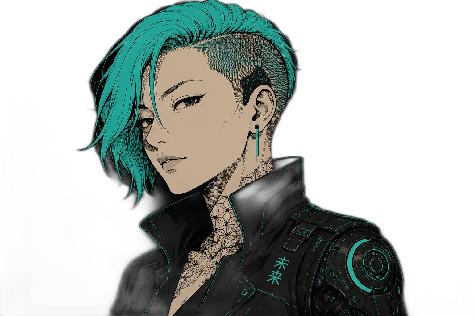 Cyberpunk character portrait